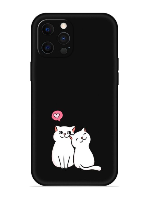 Cute Loving Cats Embossed Soft Silicone Case for Apple Iphone 12 Pro Zapvi