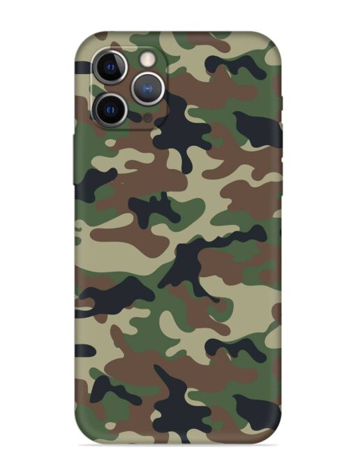 Army Military Camouflage Dark Green Embossed Soft Silicone Case for Apple Iphone 12 Pro Max Zapvi