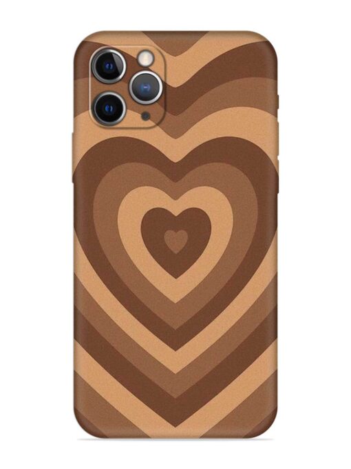 Brown Heart Embossed Soft Silicone Case for Apple Iphone 12 Pro Max Zapvi