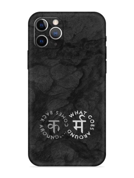 Karma Hindi Word Embossed Soft Silicone Case for Apple Iphone 12 Pro Max