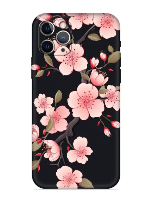 Cherry Blossom Embossed Soft Silicone Case for Apple Iphone 12 Pro Max