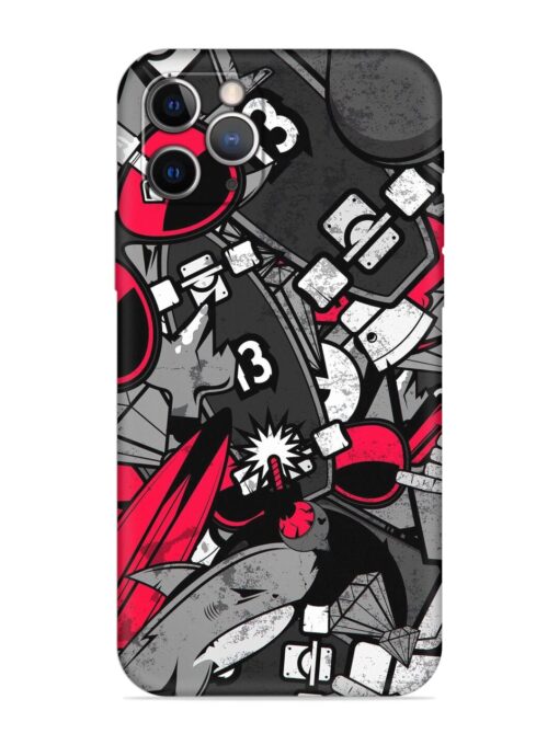 Fictional Doodle Embossed Soft Silicone Case for Apple Iphone 12 Pro Max