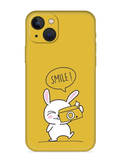 Hey Smile Please Embossed Soft Silicone Case for Apple Iphone 13 Zapvi