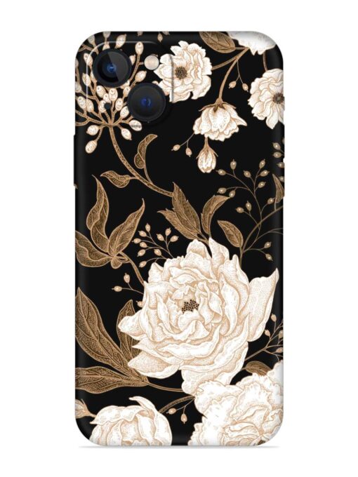 Peonies Roses Floral Embossed Soft Silicone Case for Apple Iphone 13