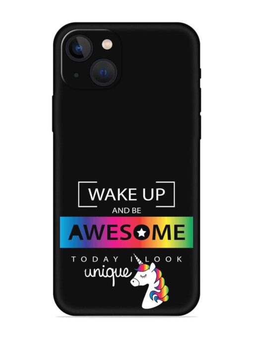 Inspirational Quote Unicorn Embossed Soft Silicone Case for Apple Iphone 13 Zapvi