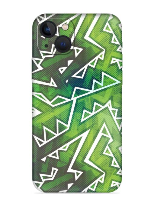 Green Graffiti Seamless Embossed Soft Silicone Case for Apple Iphone 13