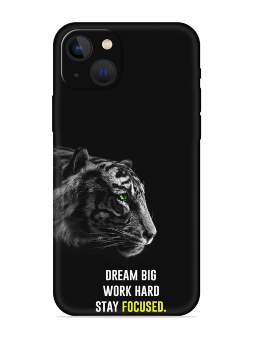 Dream Big Work Hard Embossed Soft Silicone Case for Apple Iphone 13 Zapvi