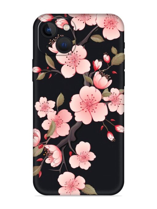 Cherry Blossom Embossed Soft Silicone Case for Apple Iphone 13 Zapvi