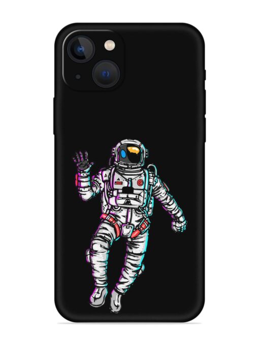 Spaceman Embossed Soft Silicone Case for Apple Iphone 13