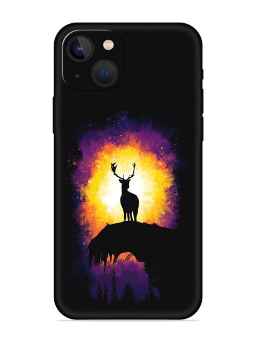 Elk Animal Art Embossed Soft Silicone Case for Apple Iphone 13 Zapvi