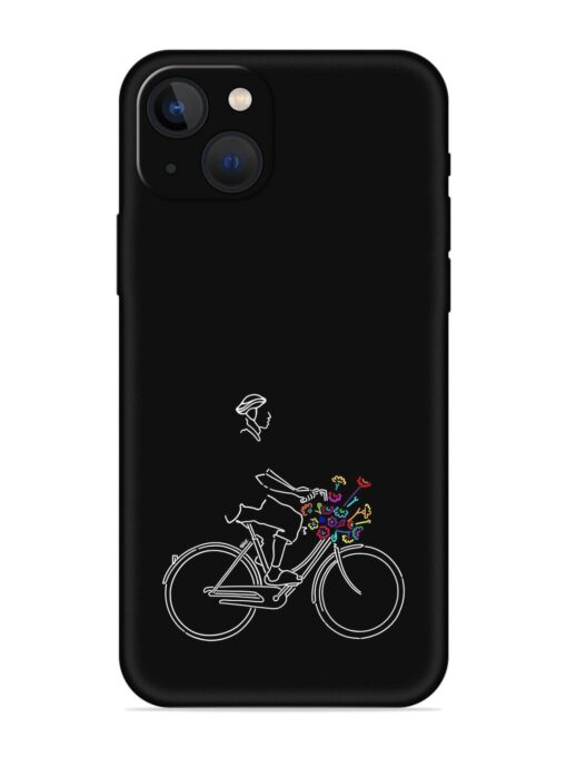 Minimalist Cycle Art Embossed Soft Silicone Case for Apple Iphone 13 Zapvi