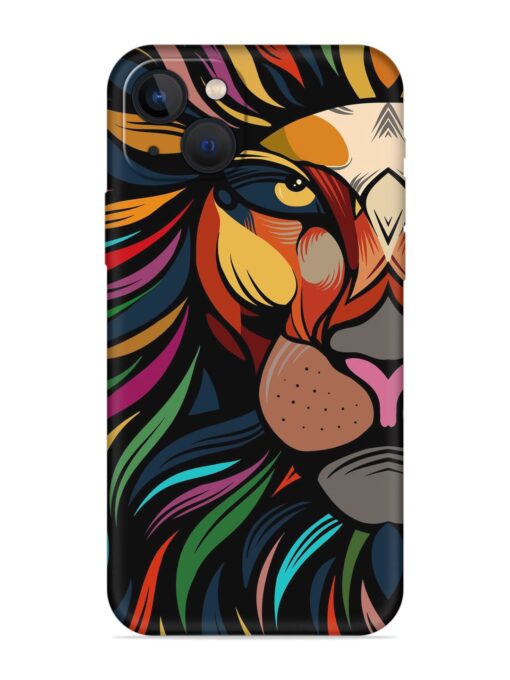 Trippy Lion Art Embossed Soft Silicone Case for Apple Iphone 13 Zapvi