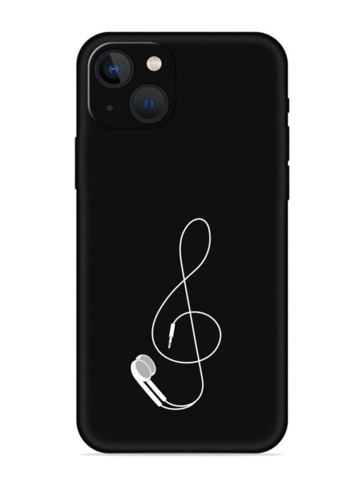 Music Earphone Vector Embossed Soft Silicone Case for Apple Iphone 13 Mini