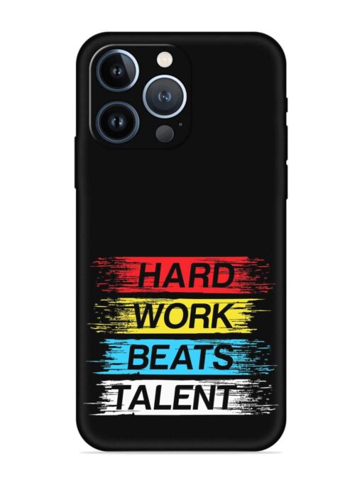 Hard Work Beats Embossed Soft Silicone Case for Apple Iphone 13 Pro Zapvi