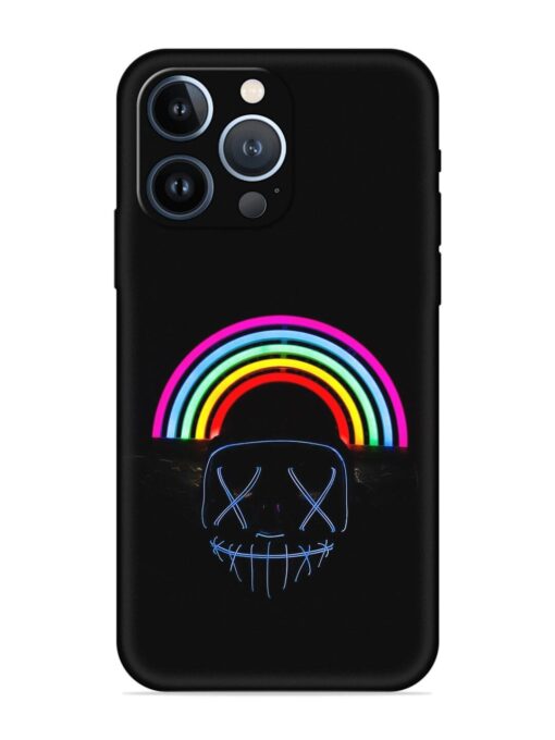 Mask Rainbow Embossed Soft Silicone Case for Apple Iphone 13 Pro