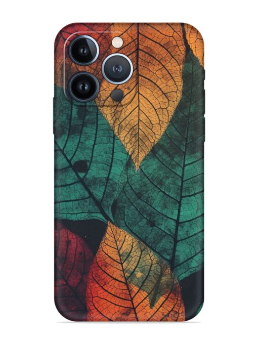 Leaves Artwork Embossed Soft Silicone Case for Apple Iphone 13 Pro