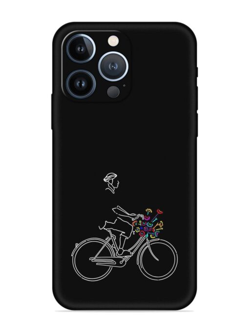 Minimalist Cycle Art Embossed Soft Silicone Case for Apple Iphone 13 Pro