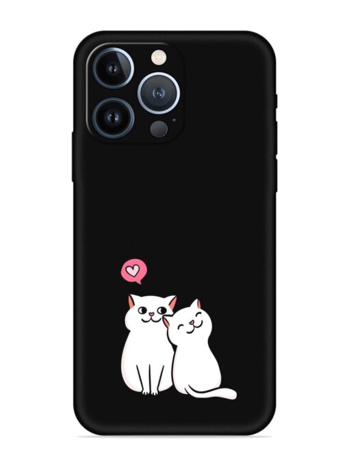 Cute Loving Cats Embossed Soft Silicone Case for Apple Iphone 13 Pro Zapvi