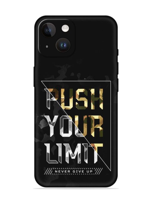 Push Your Limits Embossed Soft Silicone Case for Apple Iphone 14 Zapvi