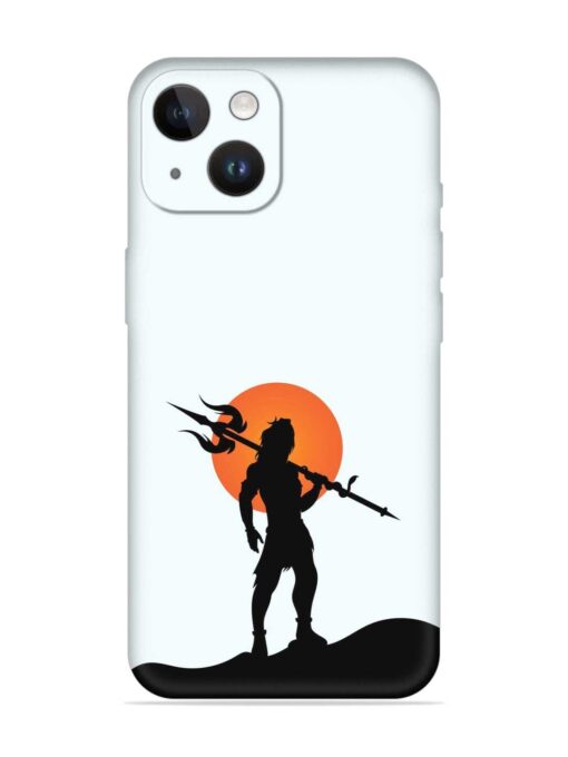 Lord Mahadev Trendy Embossed Soft Silicone Case for Apple Iphone 14