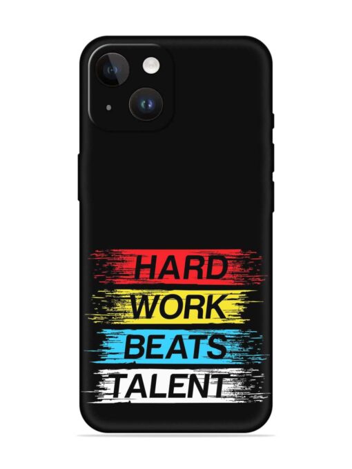 Hard Work Beats Embossed Soft Silicone Case for Apple Iphone 14 Zapvi