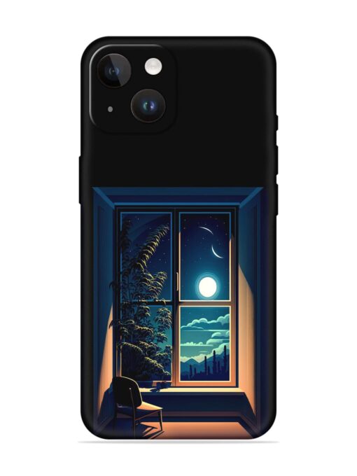 Night View At Window Embossed Soft Silicone Case for Apple Iphone 14 Zapvi