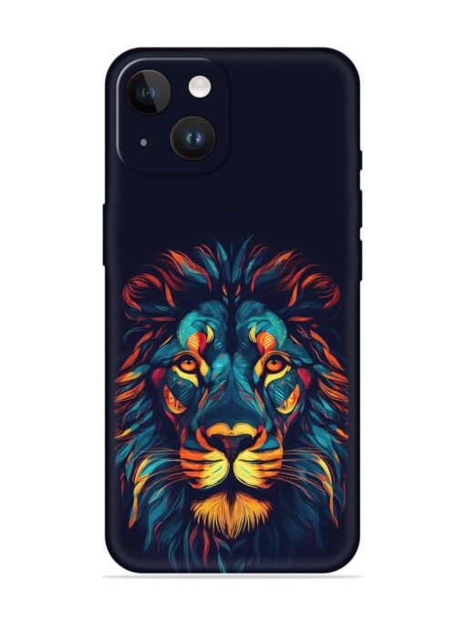 Colorful Lion Embossed Soft Silicone Case for Apple Iphone 14