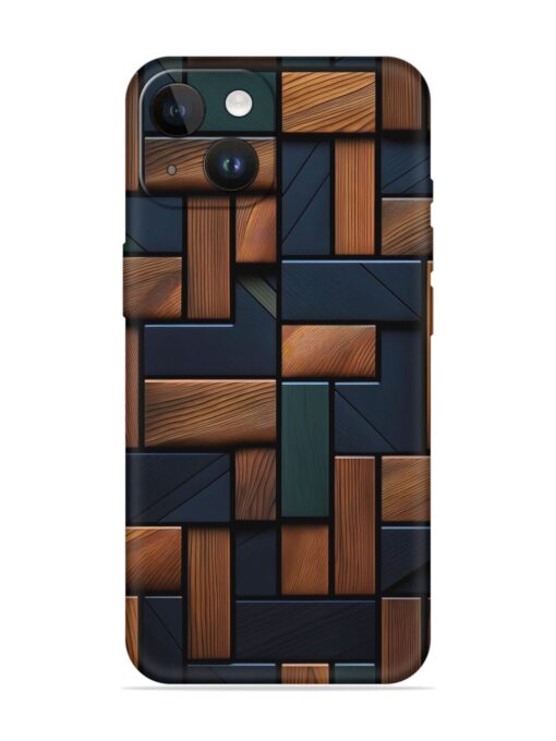 Wooden Background Cubes Embossed Soft Silicone Case for Apple Iphone 14 Zapvi