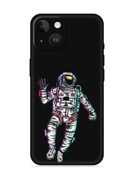 Spaceman Embossed Soft Silicone Case for Apple Iphone 14 Zapvi