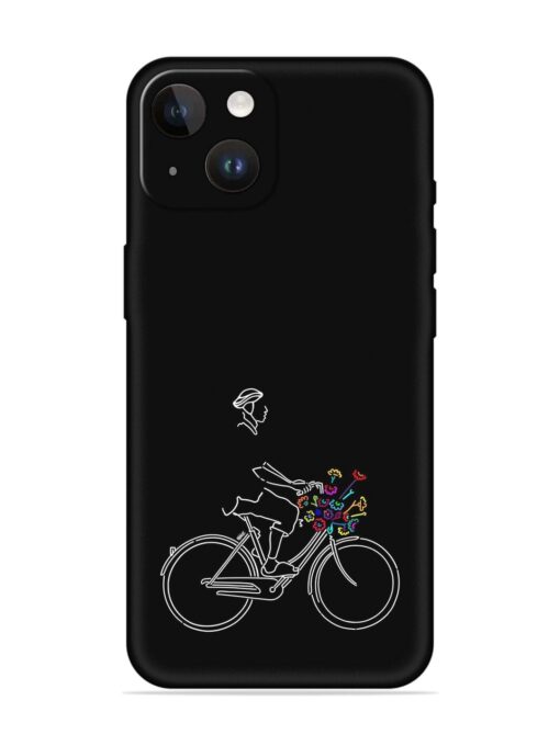 Minimalist Cycle Art Embossed Soft Silicone Case for Apple Iphone 14