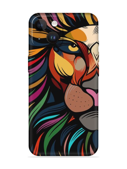 Trippy Lion Art Embossed Soft Silicone Case for Apple Iphone 14