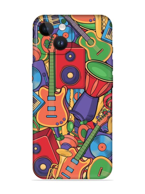 Colorful Music Art Embossed Soft Silicone Case for Apple Iphone 14 Zapvi