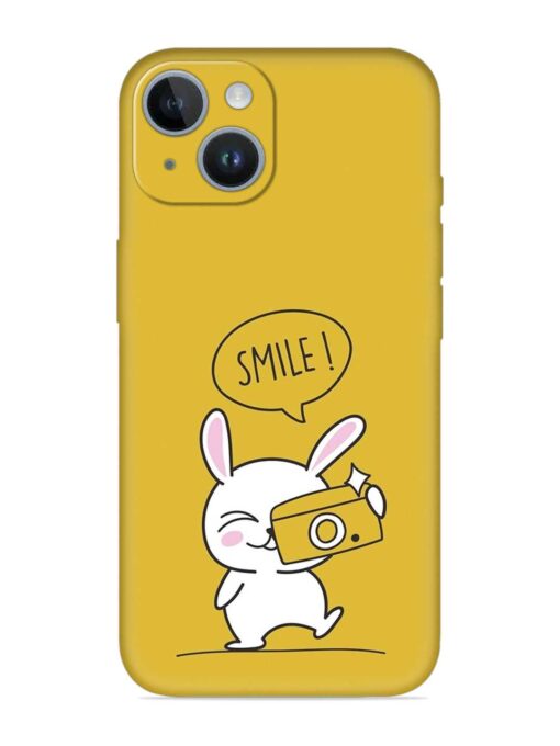 Hey Smile Please Embossed Soft Silicone Case for Apple Iphone 14 Plus Zapvi