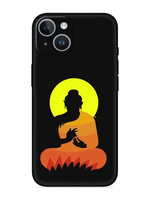 Buddha Art Black Embossed Soft Silicone Case for Apple Iphone 14 Plus Zapvi