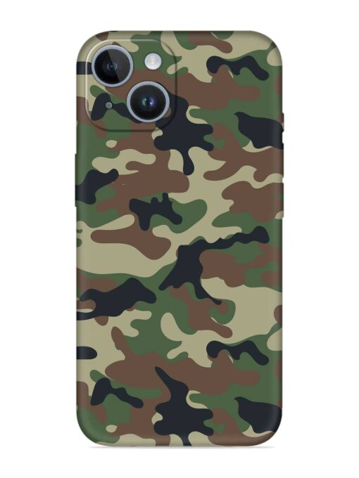 Army Military Camouflage Dark Green Embossed Soft Silicone Case for Apple Iphone 14 Plus Zapvi