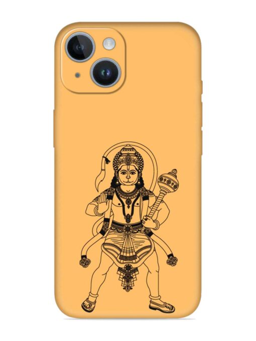 Indian God Hanuman Embossed Soft Silicone Case for Apple Iphone 14 Plus Zapvi