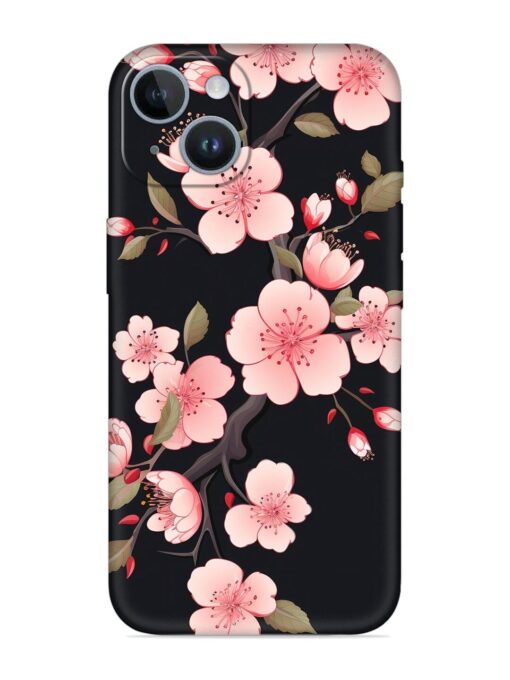 Cherry Blossom Embossed Soft Silicone Case for Apple Iphone 14 Plus Zapvi