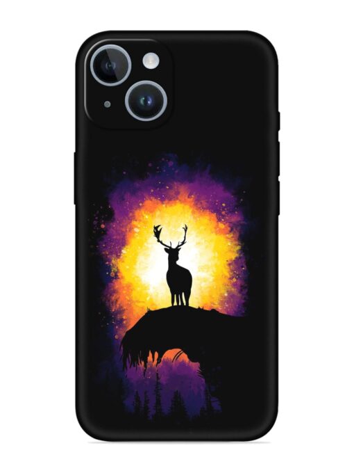 Elk Animal Art Embossed Soft Silicone Case for Apple Iphone 14 Plus Zapvi