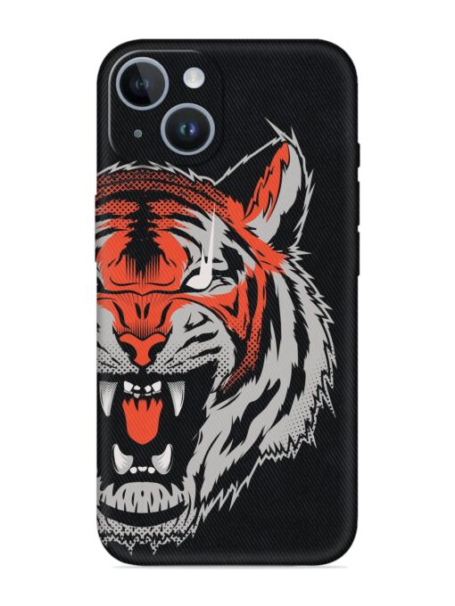 Tiger Aggression Embossed Soft Silicone Case for Apple Iphone 14 Plus Zapvi