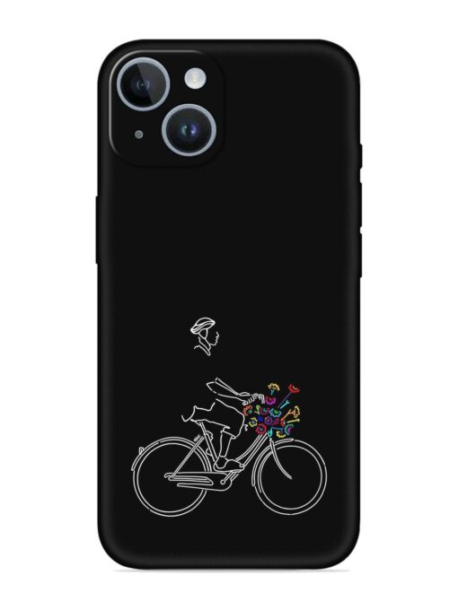 Minimalist Cycle Art Embossed Soft Silicone Case for Apple Iphone 14 Plus Zapvi