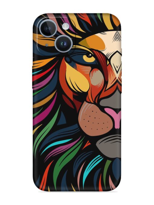 Trippy Lion Art Embossed Soft Silicone Case for Apple Iphone 14 Plus Zapvi