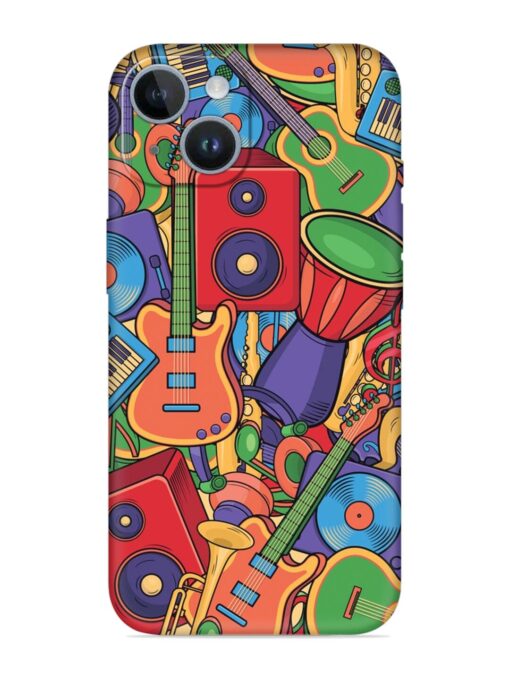 Colorful Music Art Embossed Soft Silicone Case for Apple Iphone 14 Plus Zapvi