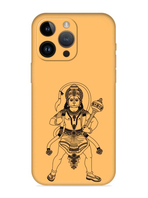 Indian God Hanuman Embossed Soft Silicone Case for Apple Iphone 14 Pro Zapvi