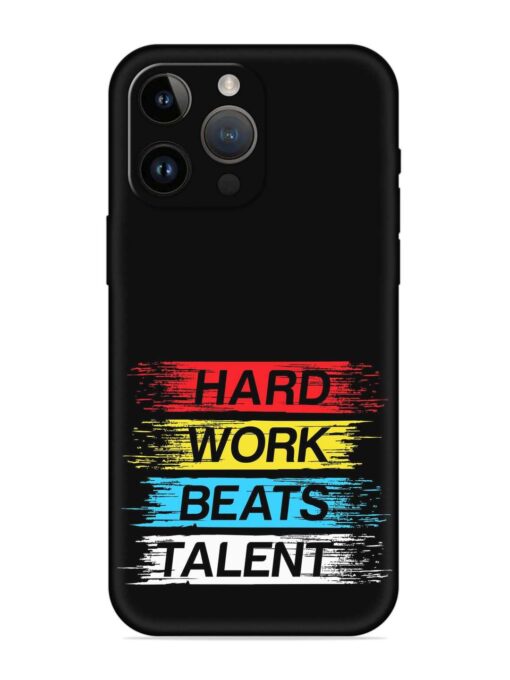 Hard Work Beats Embossed Soft Silicone Case for Apple Iphone 14 Pro Zapvi