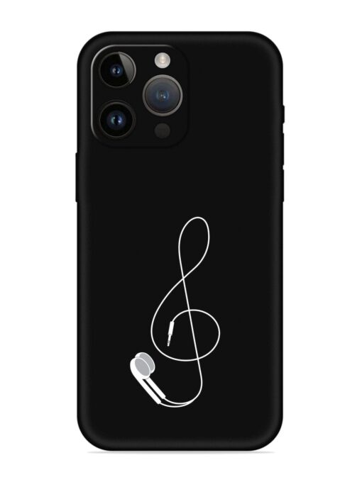 Music Earphone Vector Embossed Soft Silicone Case for Apple Iphone 14 Pro