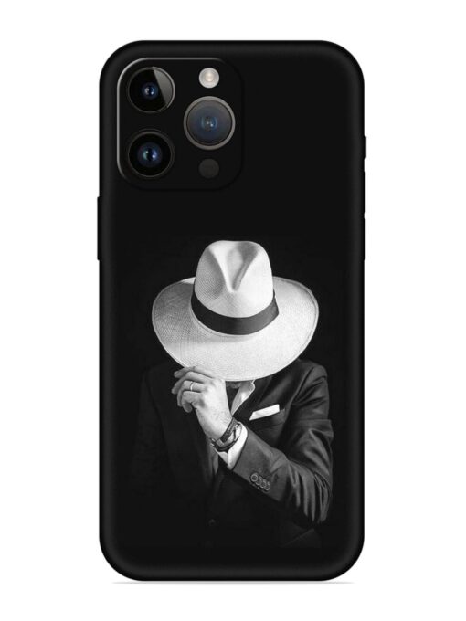 Men Under Hat Embossed Soft Silicone Case for Apple Iphone 14 Pro