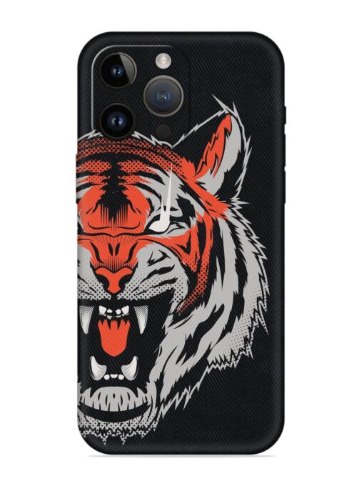 Tiger Aggression Embossed Soft Silicone Case for Apple Iphone 14 Pro Zapvi