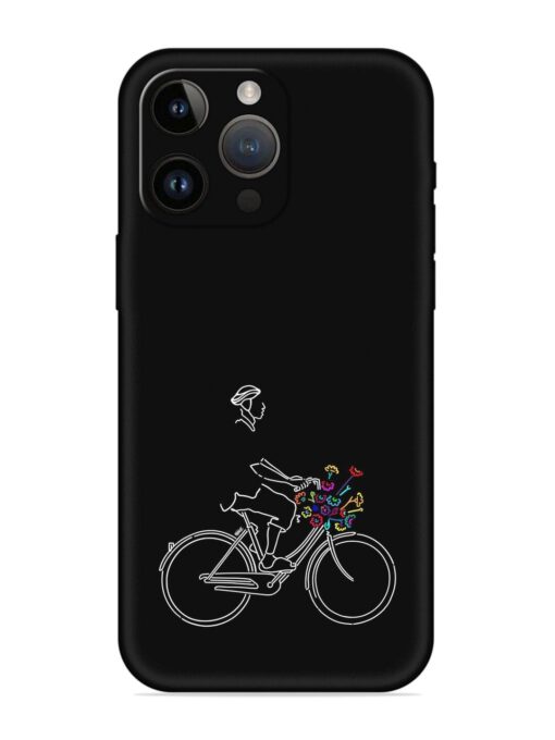 Minimalist Cycle Art Embossed Soft Silicone Case for Apple Iphone 14 Pro Zapvi