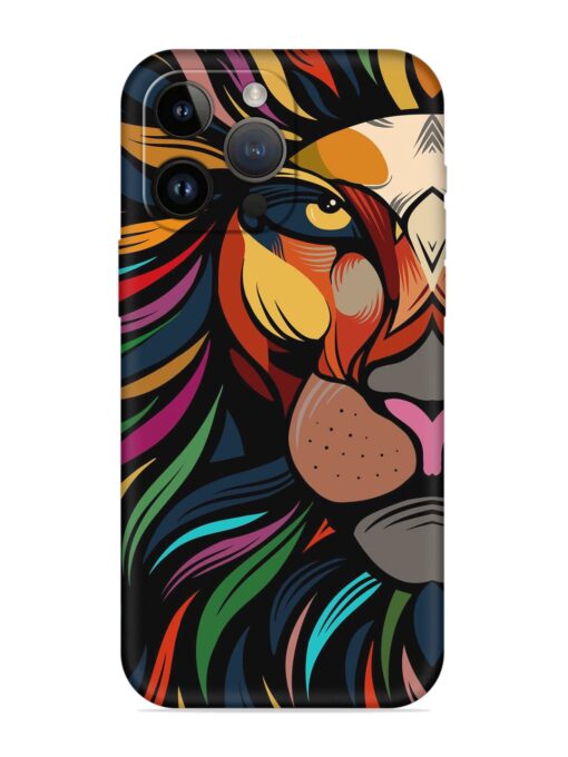 Trippy Lion Art Embossed Soft Silicone Case for Apple Iphone 14 Pro Zapvi