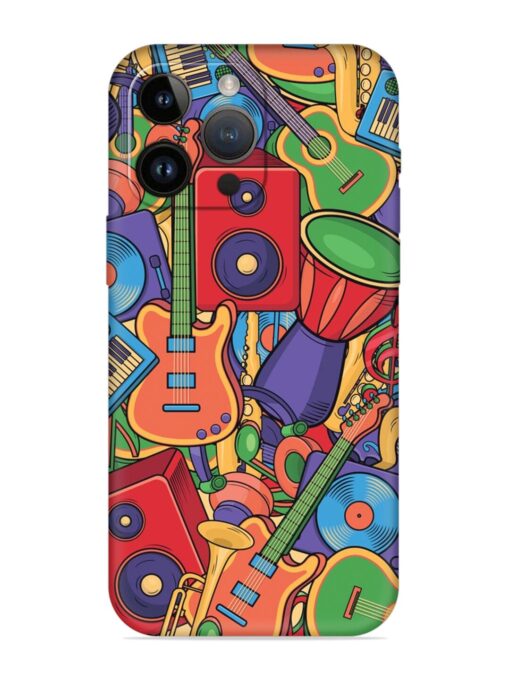 Colorful Music Art Embossed Soft Silicone Case for Apple Iphone 14 Pro Zapvi